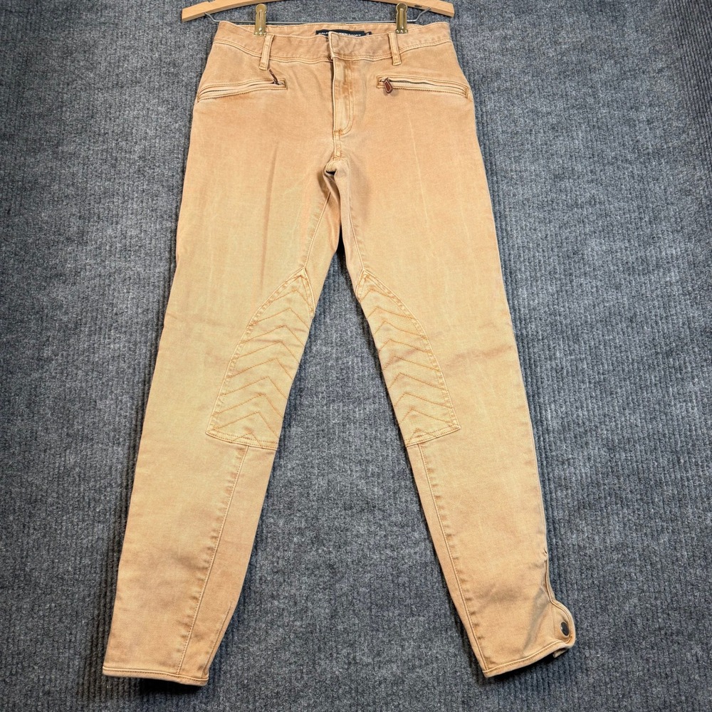 Y2K Polo Sport Ralph Lauren Equestrian Riding Pants Sz 26 Beige Bareback